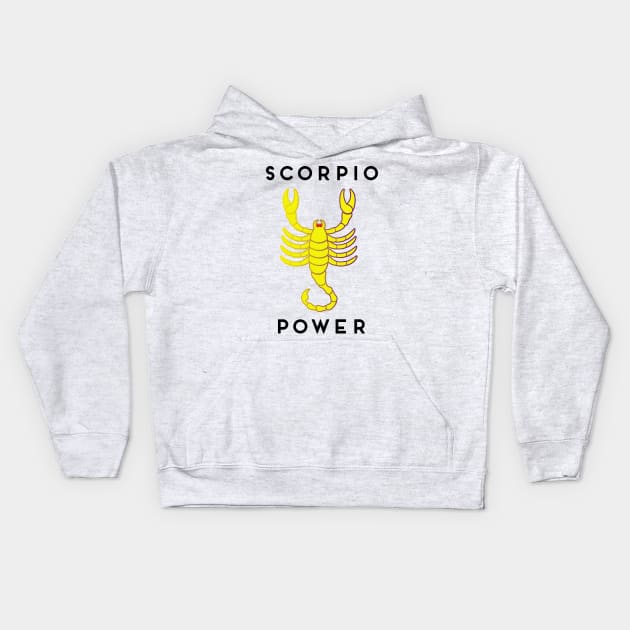 Scorpio Power Kids Hoodie by DesigningJudy